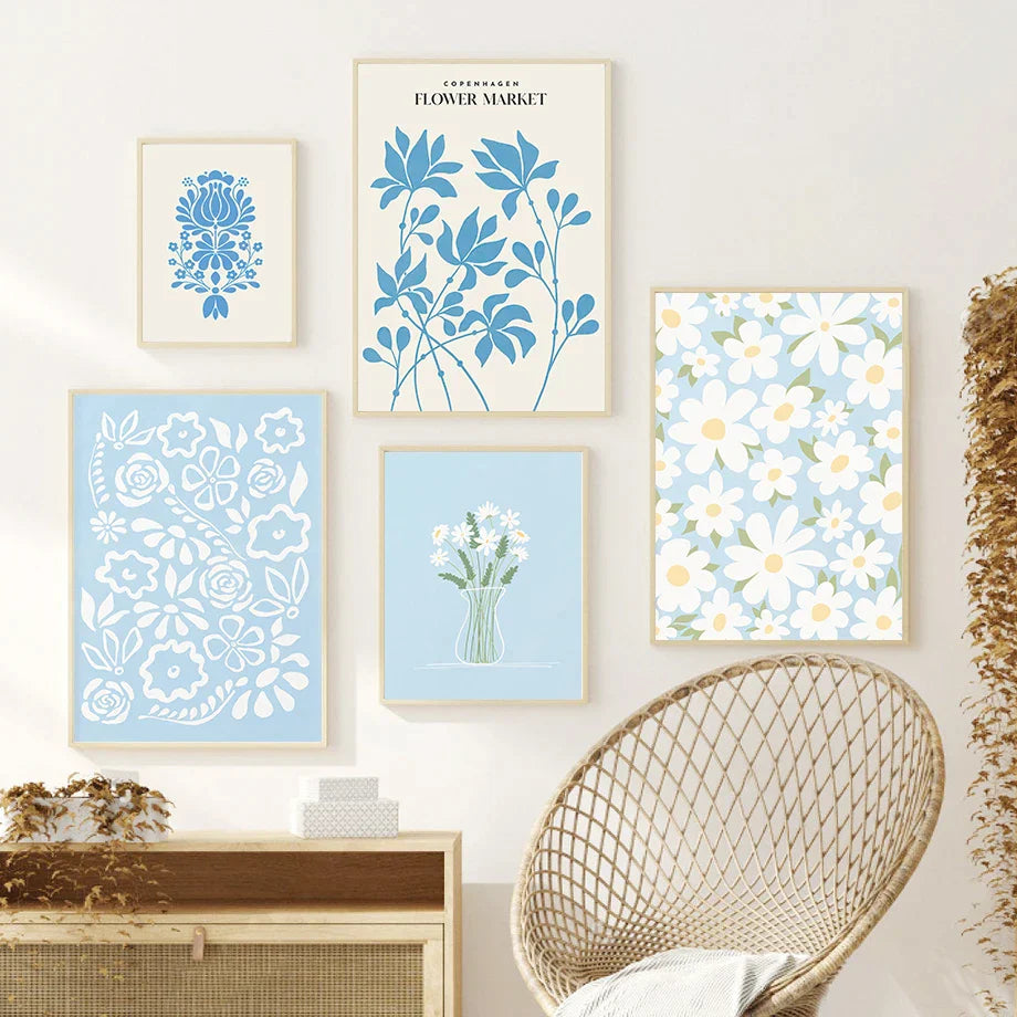 Affiches Blue Flowers